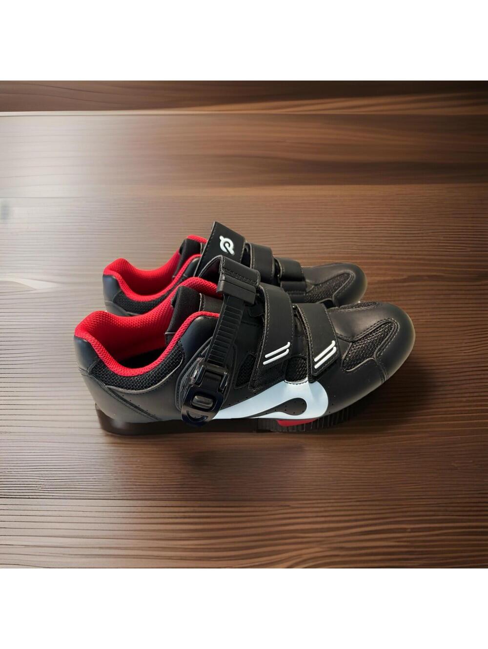 Peloton Cycling Shoes PL-SH-02 Size 39 Black Red Indoor Bike Unisex Spin Shoes
